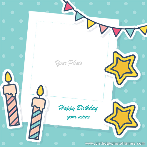Birthday card design with photo