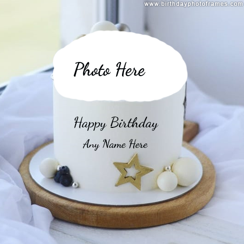 Birthday Cake With Name And Photo Edit Birthdayphotoframes Com