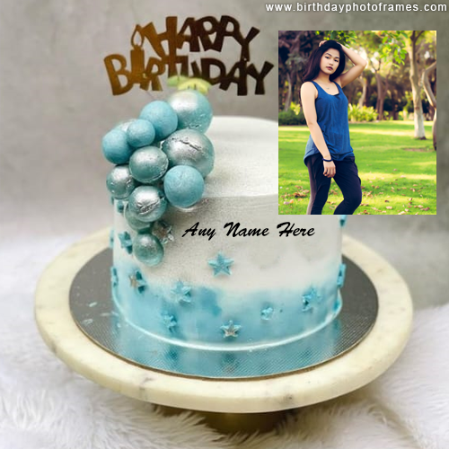 Premium PSD | Happy birthday poster with delicious birthday cake background