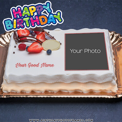 Happy Birthday Cake With Name Edit And Photo